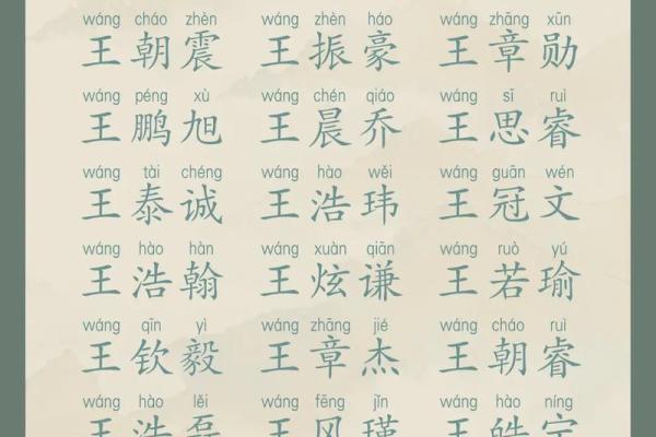 王姓取名字的技巧与注意事项