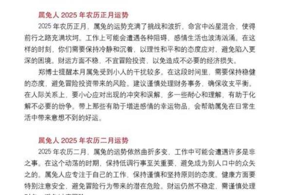 属兔人的运势走向：财富、健康与感情运势的关键变化