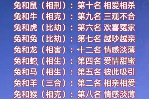 属龙女性与属兔男性的婚姻运势解读