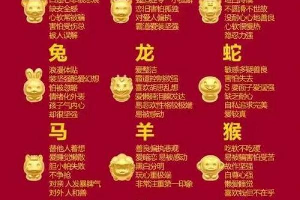 命主所代表生肖的性格特点
